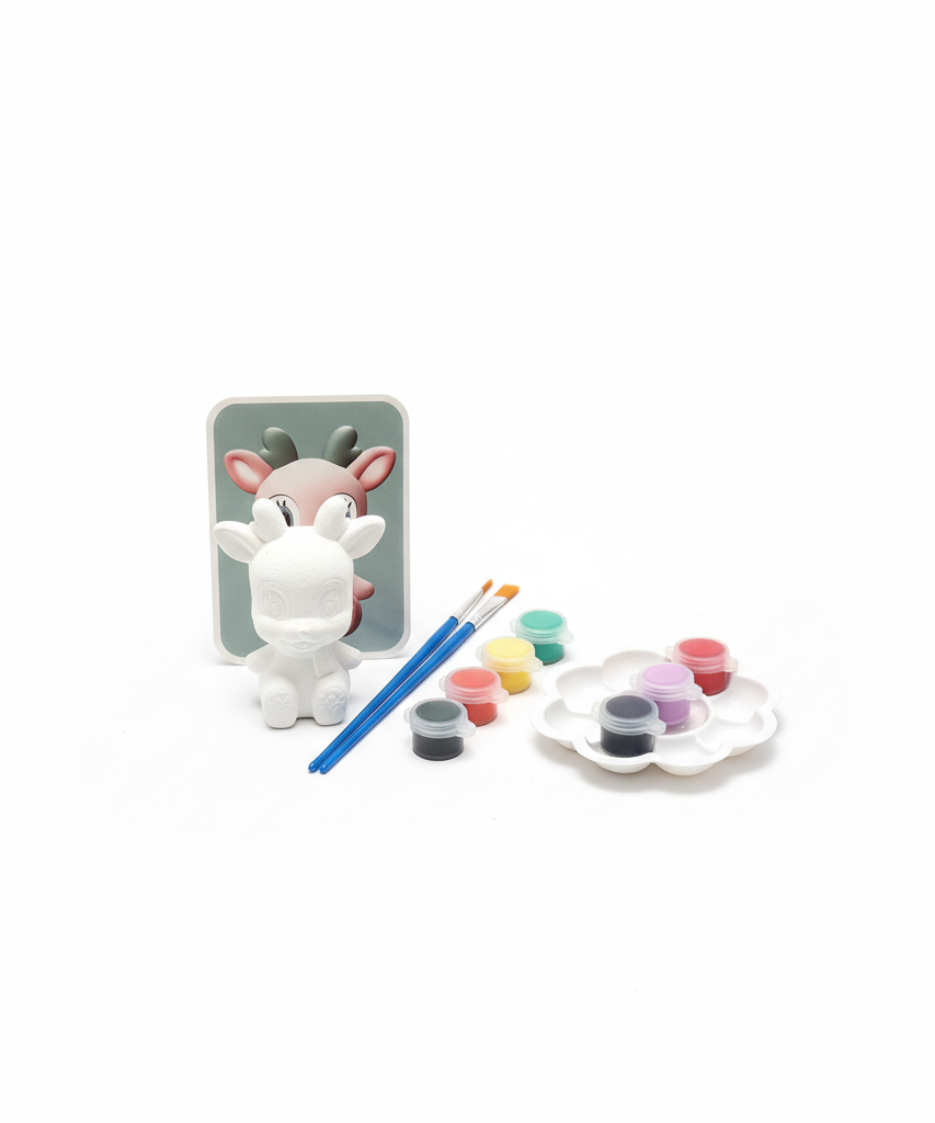 Qubeile Graffiti Paint Your Own Deer Figurine Craft Kit