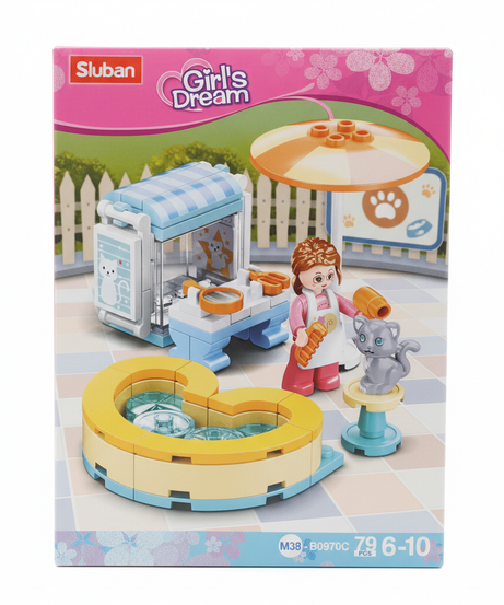 Sluban Girl's Dream Pet Grooming Building Set M38-B0970C