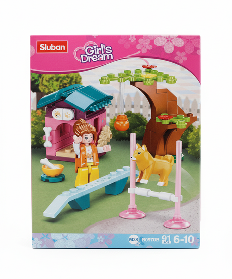 Sluban Girl's Dream Pet Grooming Building Set M38-B0970C