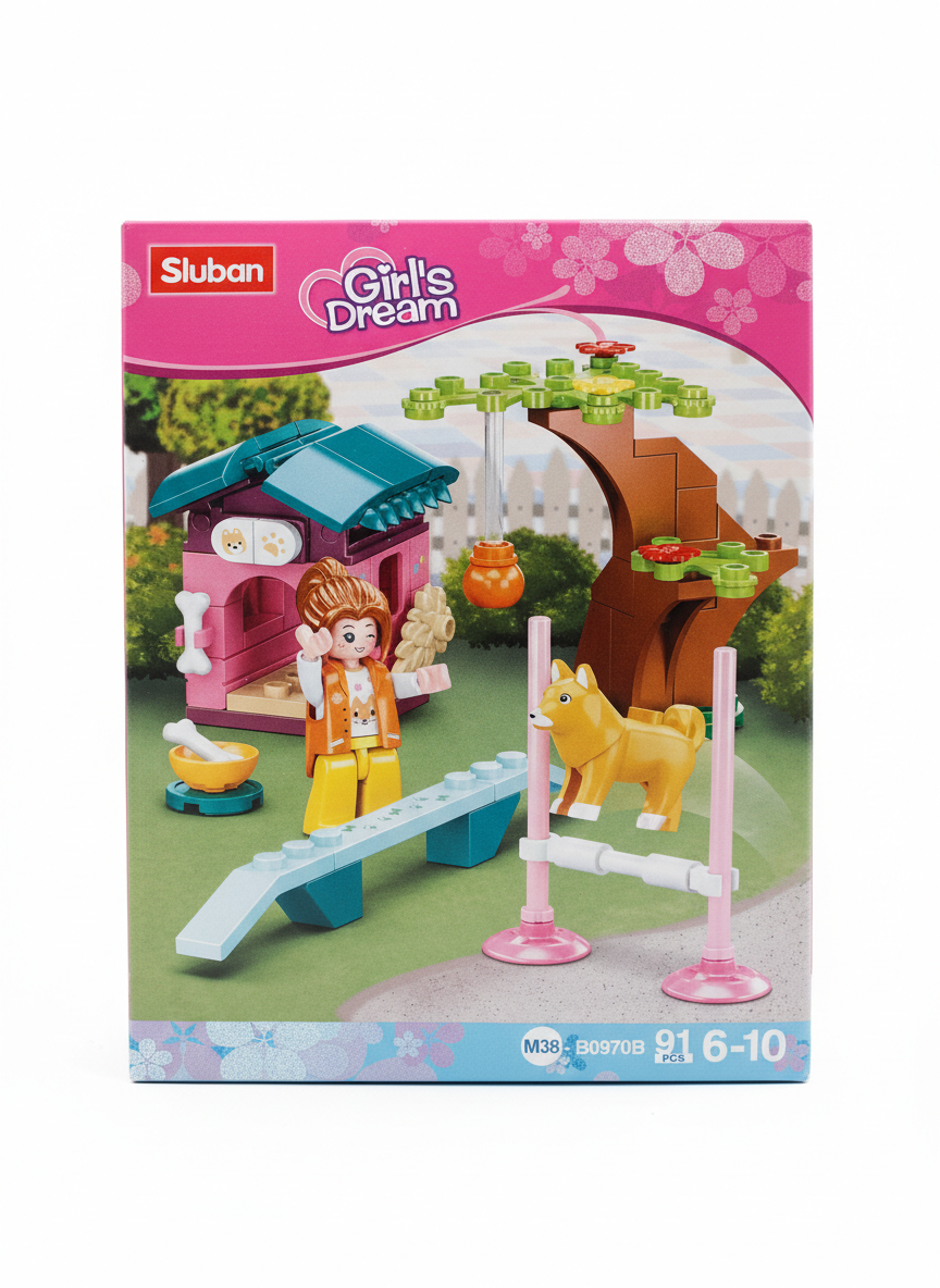 Sluban Girl's Dream Pet Grooming Building Set M38-B0970C