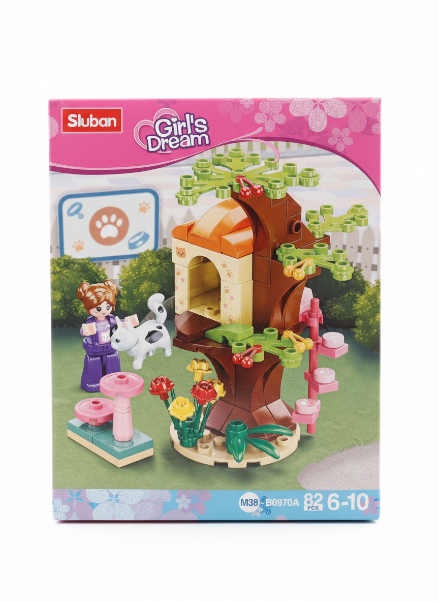Sluban Girl's Dream Pet Grooming Building Set M38-B0970C