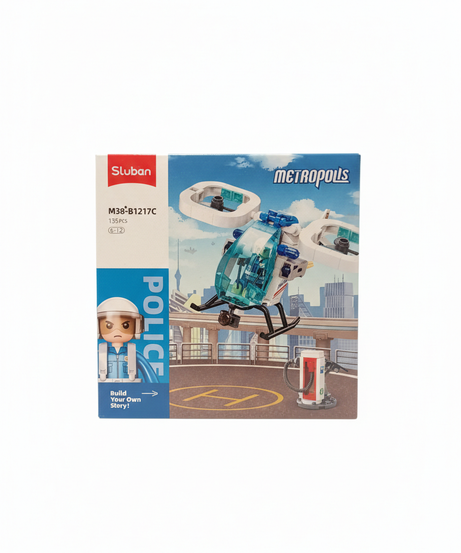 Sluban Metropolis Police Helicopter Building Set M38-B1217C