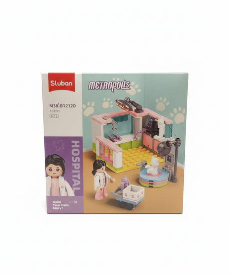 Sluban Metropolis Hospital Pet Club Vehicle Building Set M38-B1212A