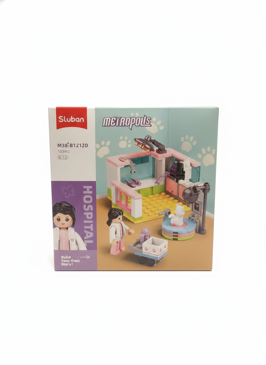 Sluban Metropolis Hospital Pet Club Vehicle Building Set M38-B1212A