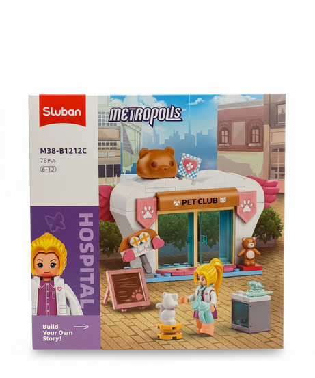 Sluban Metropolis Hospital Pet Club Vehicle Building Set M38-B1212A