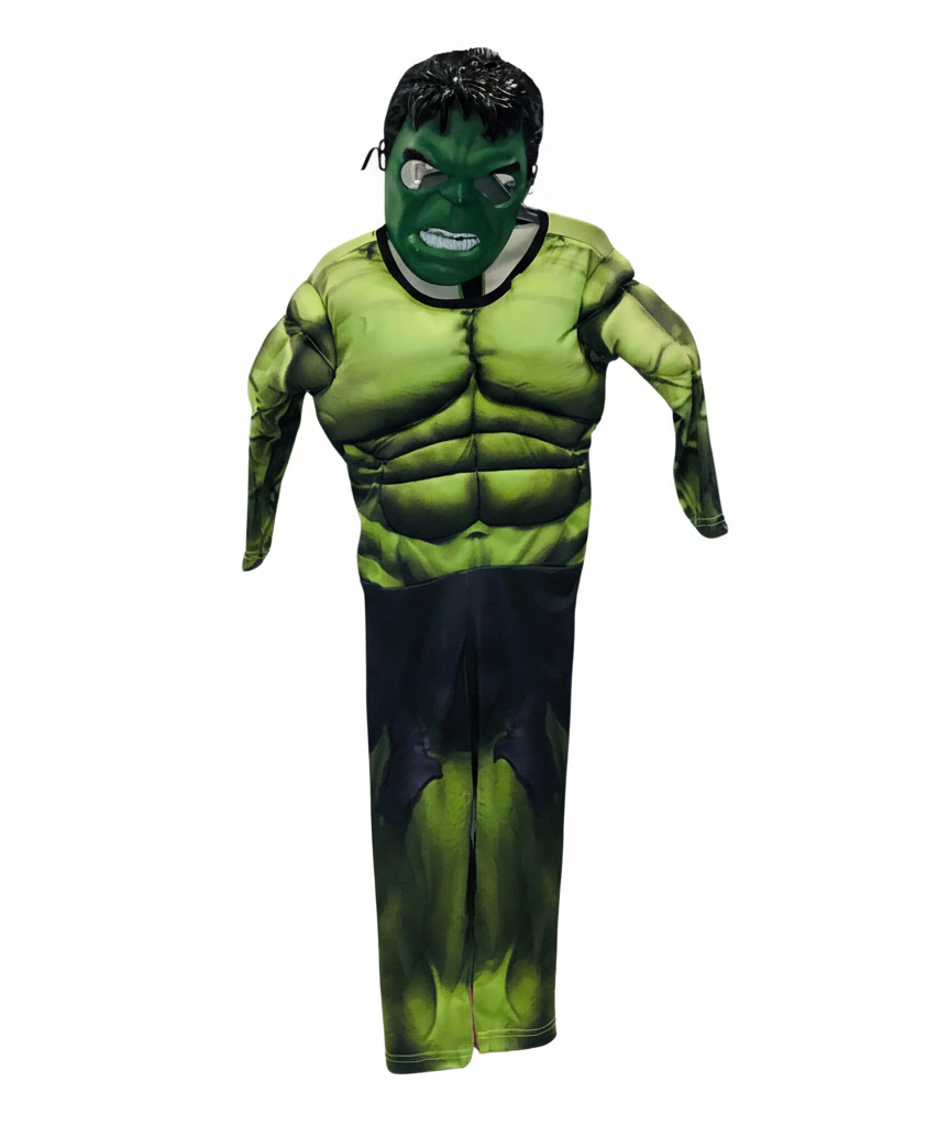 Hulk Muscle Chest Superhero Costume with Mask