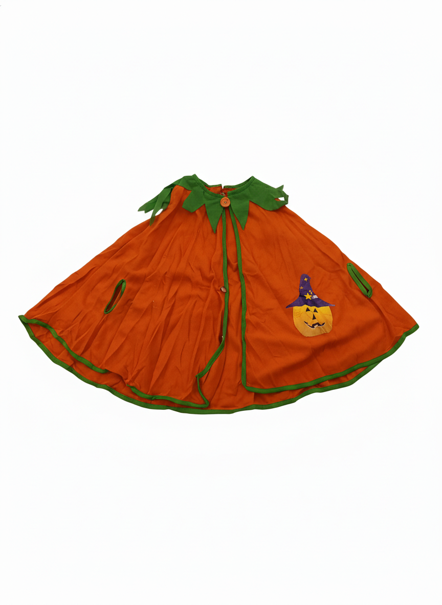 Comfy Pumpkin Hooded Cape
