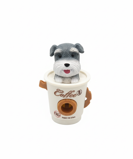 Smiling Dog Coffee Cup Pencil Sharpener