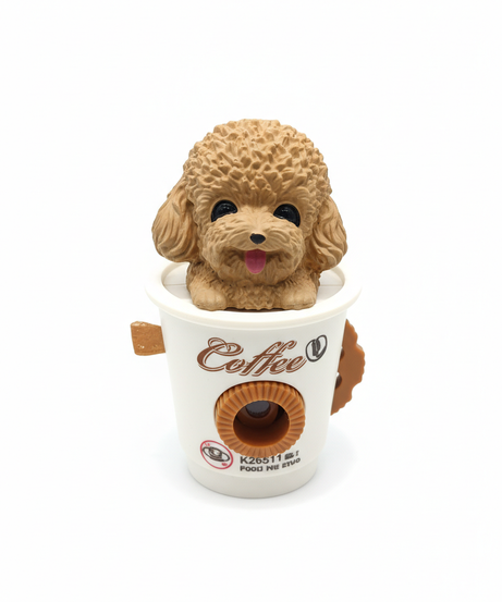 Smiling Dog Coffee Cup Pencil Sharpener