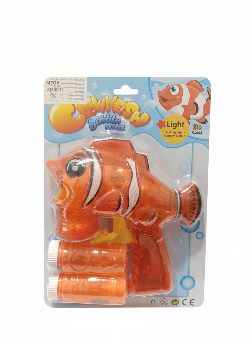 SWIMMER Clownfish Light-Up Bubble Gun