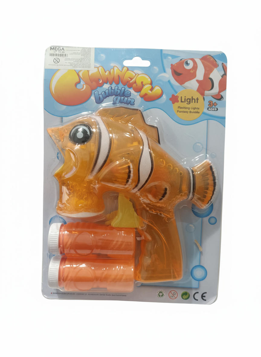 SWIMMER Clownfish Light-Up Bubble Gun