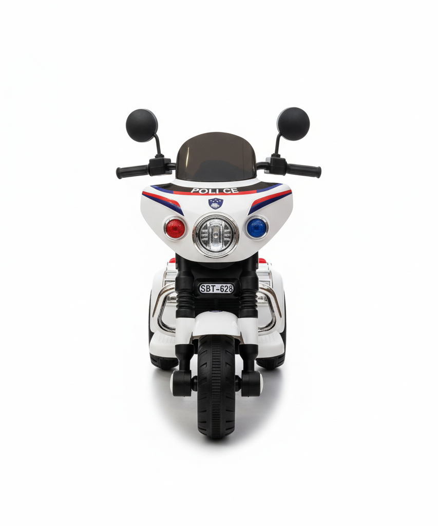 Pink Police-Themed Ride-On Motorcycle Toy