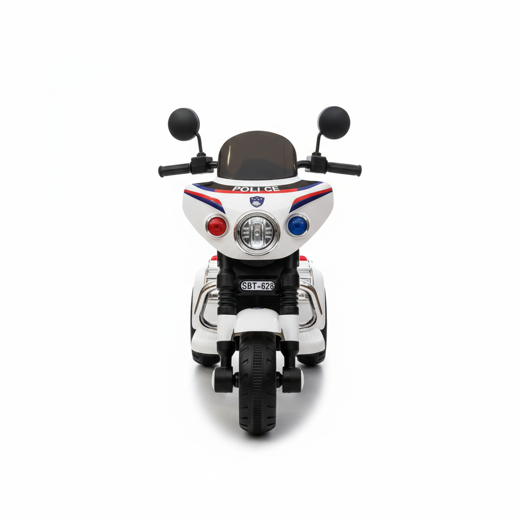 Pink Police-Themed Ride-On Motorcycle Toy