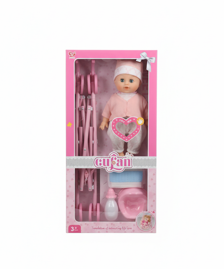 Cufan Baby Doll Stroller Play Set