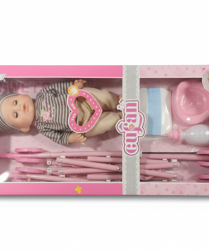 Cufan Baby Doll Stroller Play Set