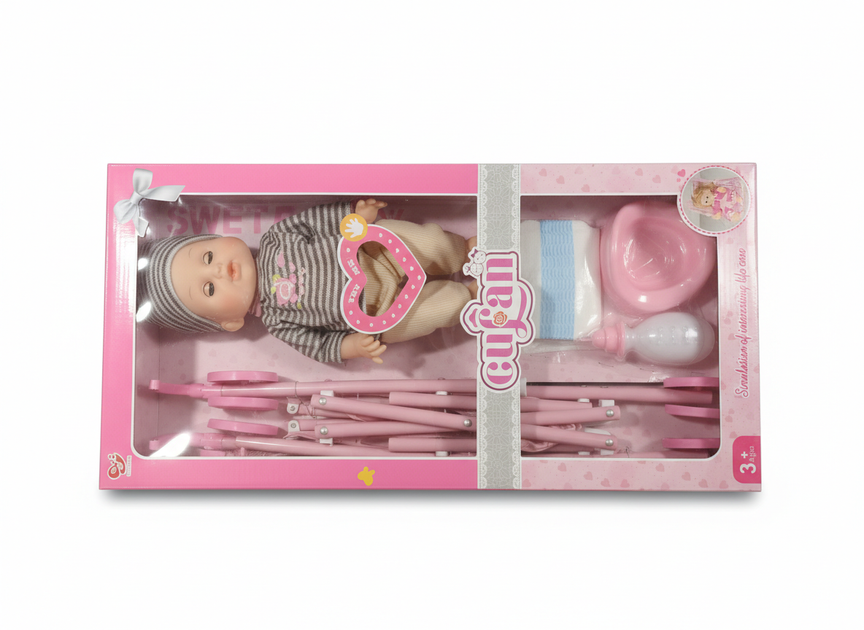 Cufan Baby Doll Stroller Play Set