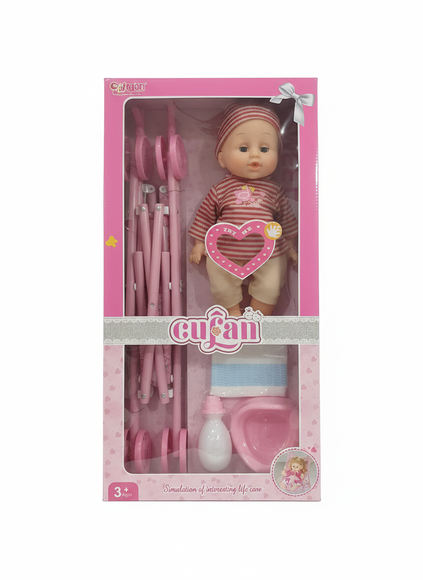 Cufan Baby Doll Stroller Play Set