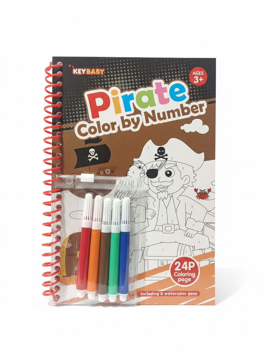 KEY BABY Dinosaur Color by Number