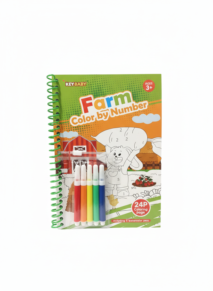 KEY BABY Dinosaur Color by Number