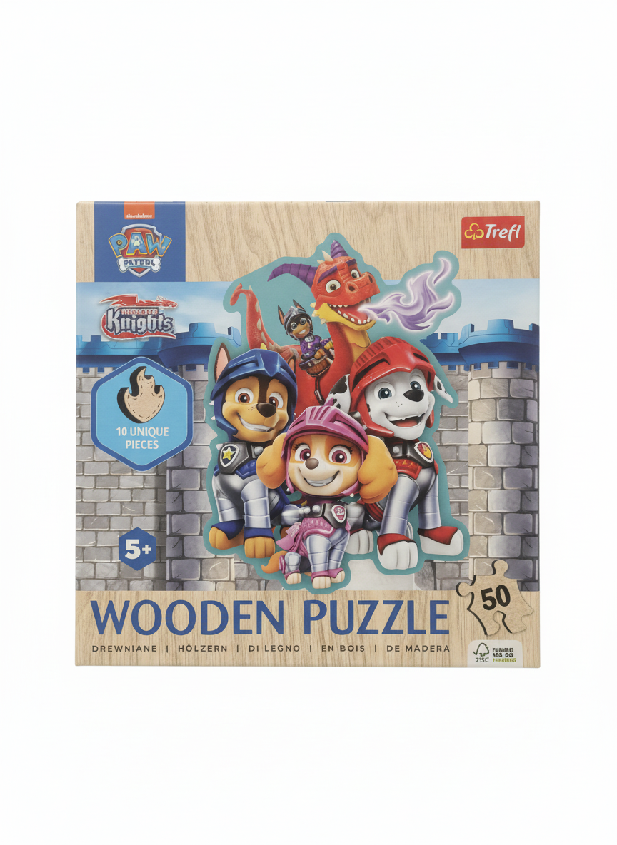 PAW Patrol Rescue Knights Wooden Puzzle 50 Pieces
