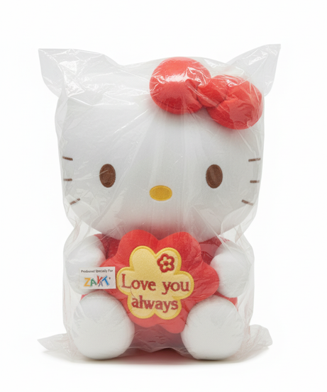 Hello Kitty 'Love You Always' Purple Bow Plush Toy 25 Cm