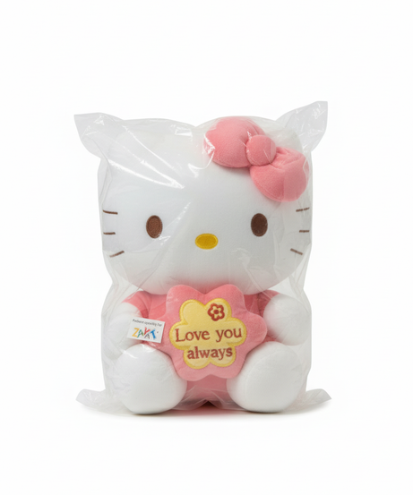 Hello Kitty 'Love You Always' Purple Bow Plush Toy 25 Cm