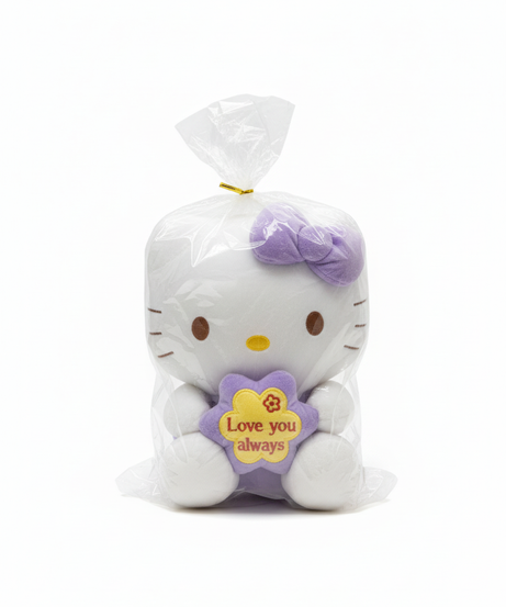 Hello Kitty 'Love You Always' Purple Bow Plush Toy 25 Cm