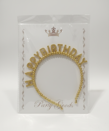 Happy Birthday Beaded Headband