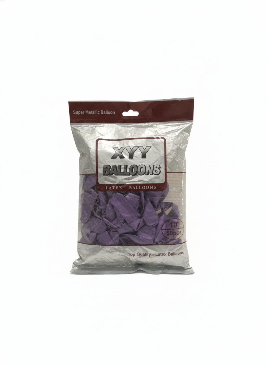 XYY Super Metallic Latex Balloons (10 inch, 50 pcs)