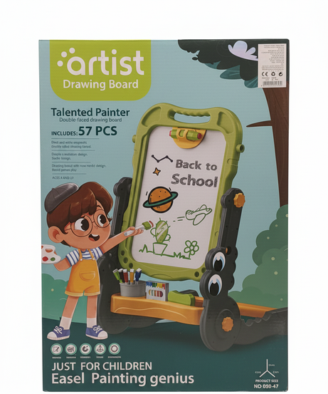 Artist Drawing Board: Talented Painter Double-Faced Easel Genius
