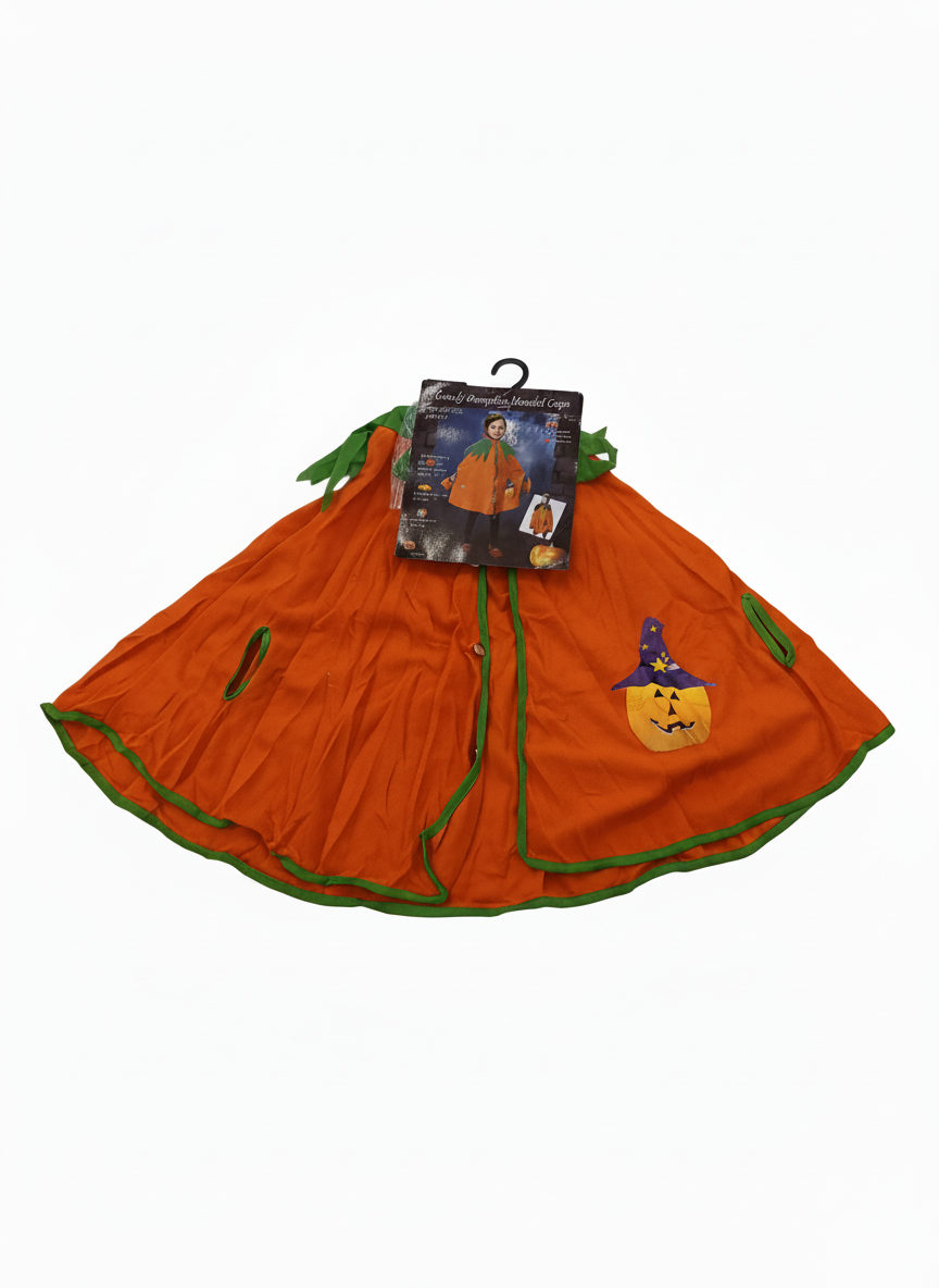 Comfy Pumpkin Hooded Cape