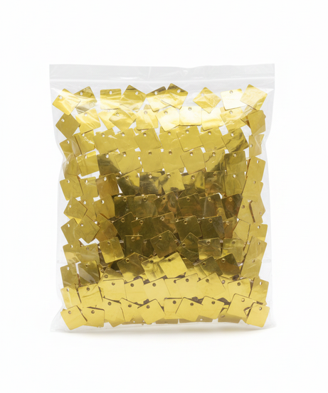 Metallic Gold Square Craft Sequins For Birthday Decoration