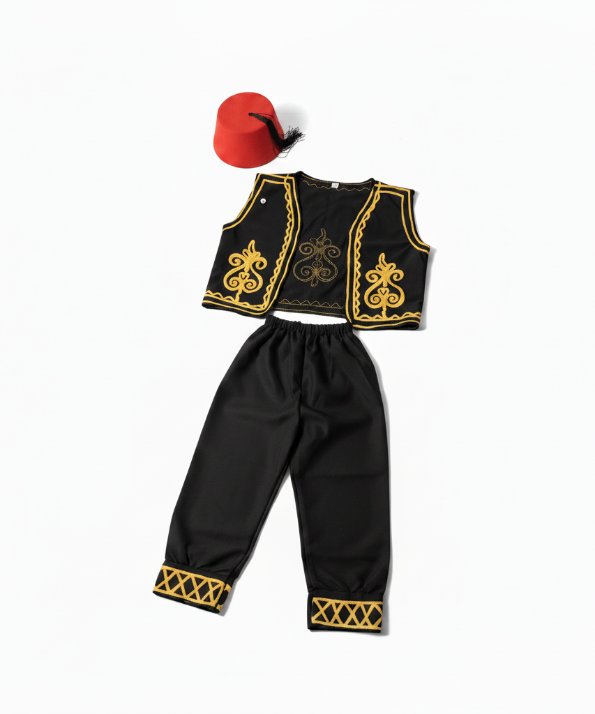 Children's Traditional Fez and Vest Costume Set