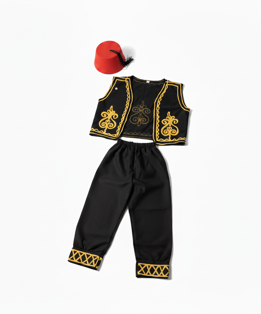 Children's Traditional Fez and Vest Costume Set