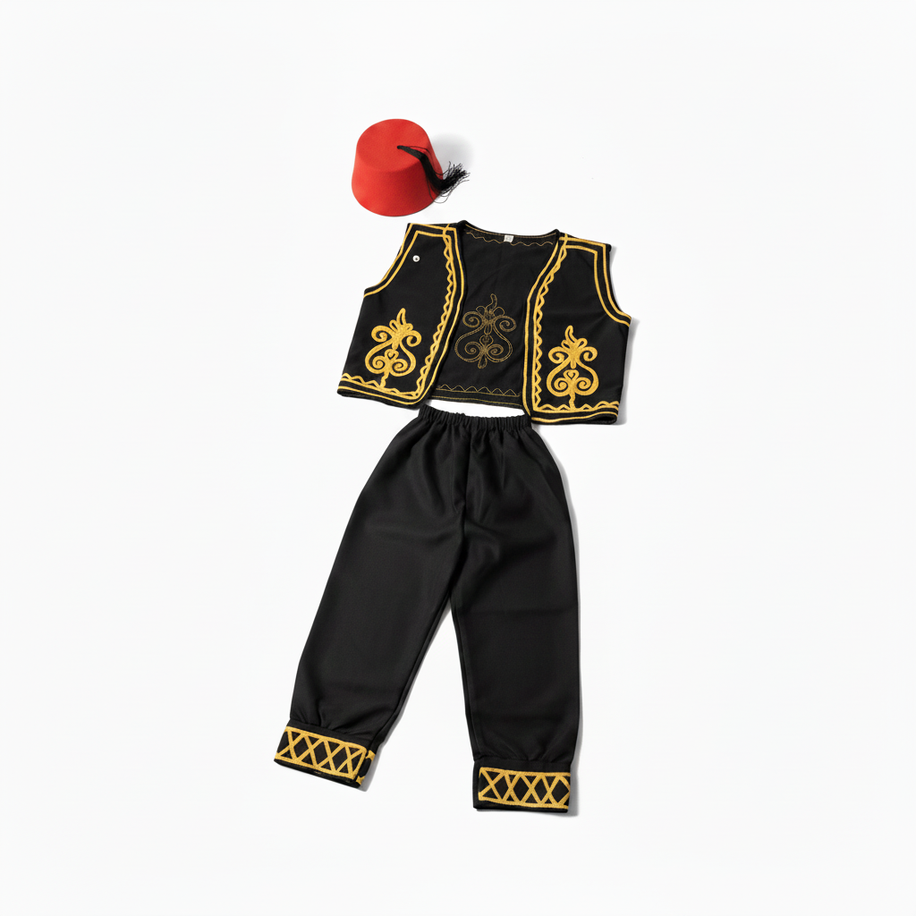 Children's Traditional Fez and Vest Costume Set