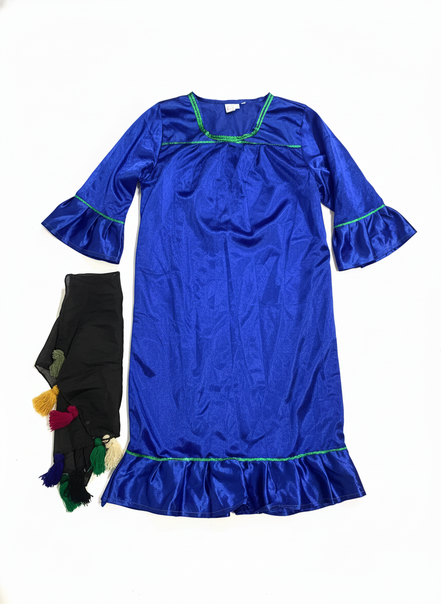 Girl Peasant Blue Costume