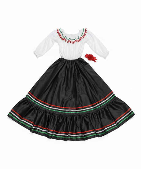 Traditional Mexican Fiesta Dance Costume Set