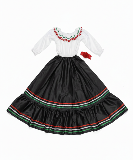 Traditional Mexican Fiesta Dance Costume Set