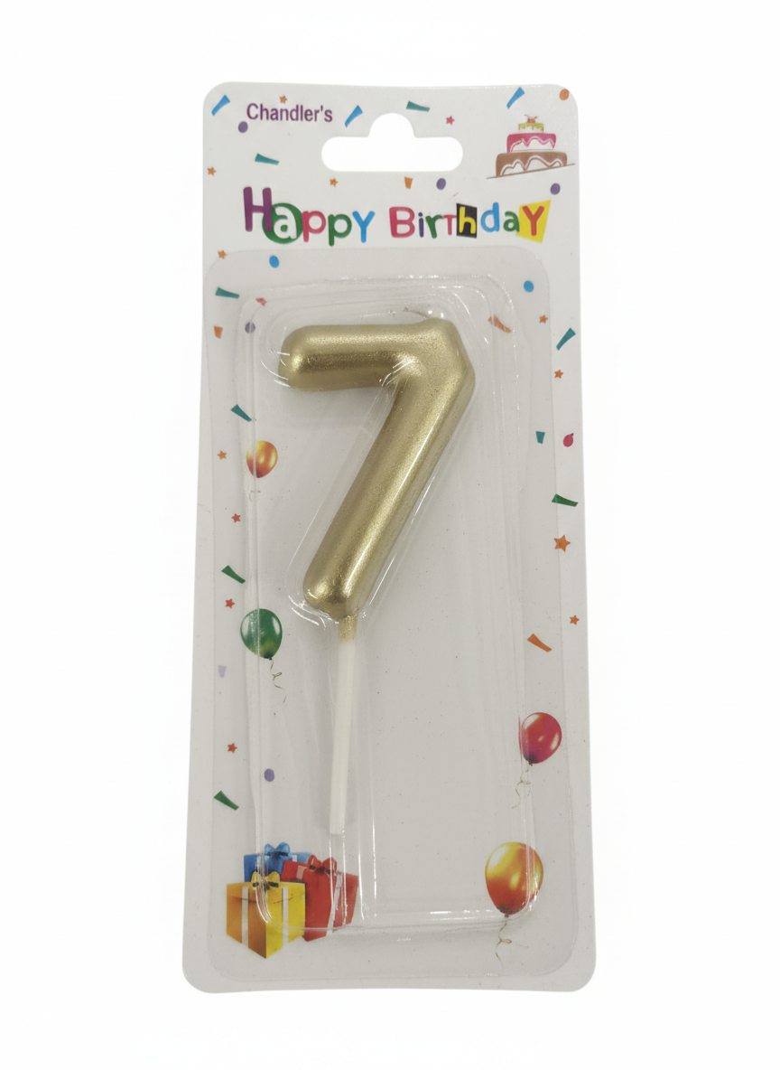 Chandler's Happy Birthday Number 7 Candle