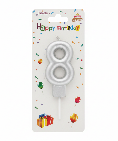 Chandler's Happy Birthday Number 8 Candle
