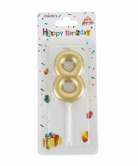 Chandler's Happy Birthday Number 8 Candle