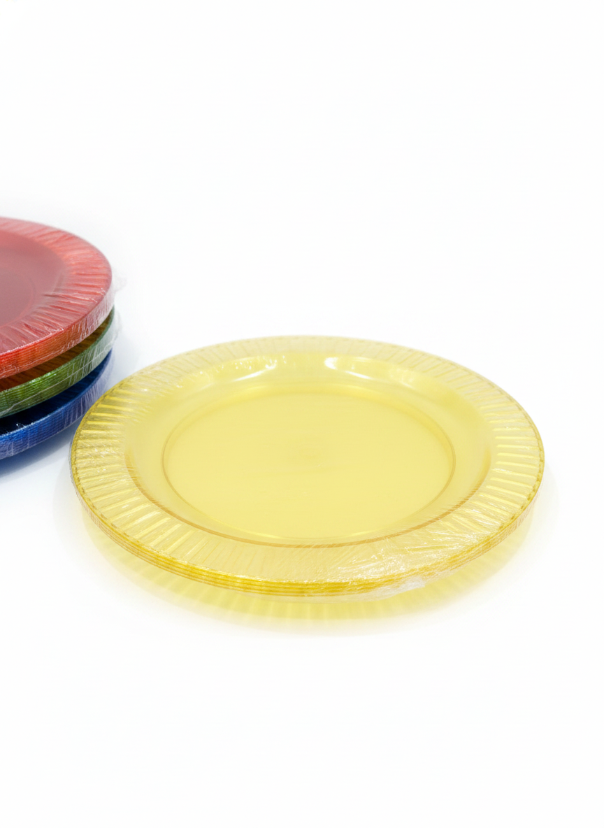 Red Disposable Plastic Party Plates