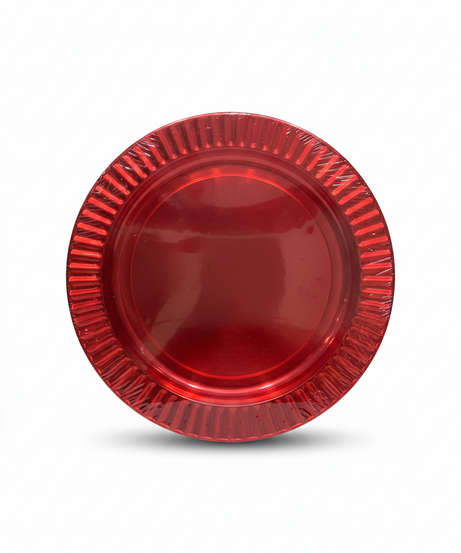 Red Disposable Plastic Party Plates