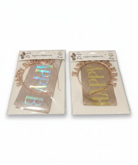 Happy Birthday Headband & Sash Party Set