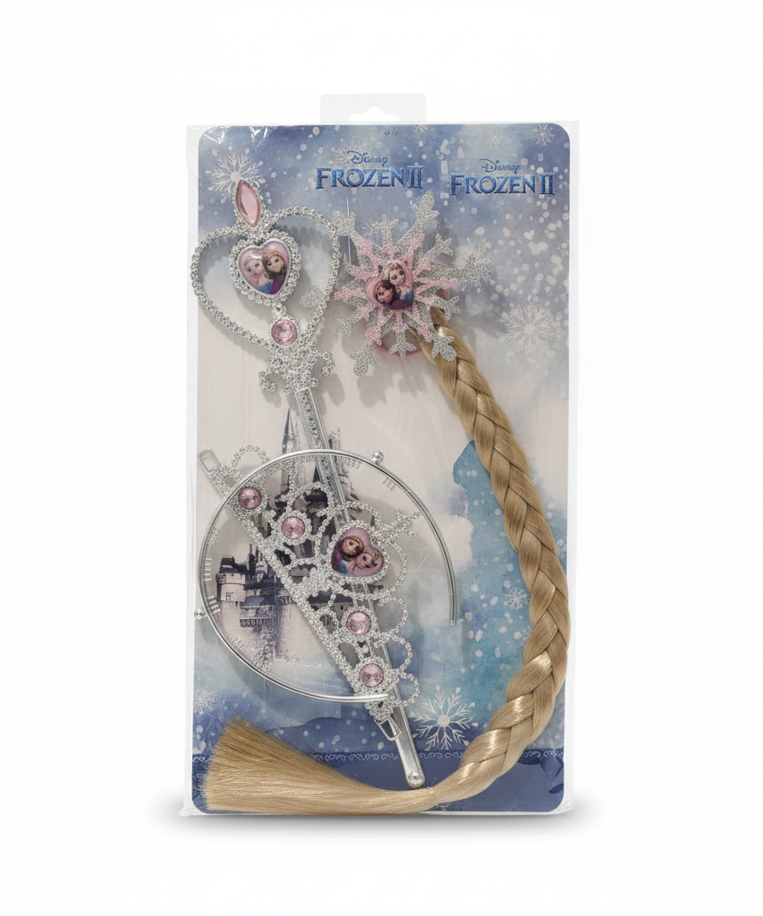 Disney Frozen Princess Tiara, Wand & Hair Braid Accessory Set
