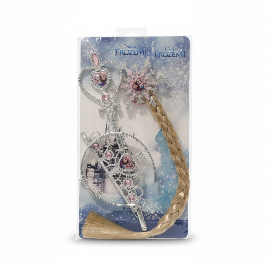 Disney Frozen Princess Tiara, Wand & Hair Braid Accessory Set