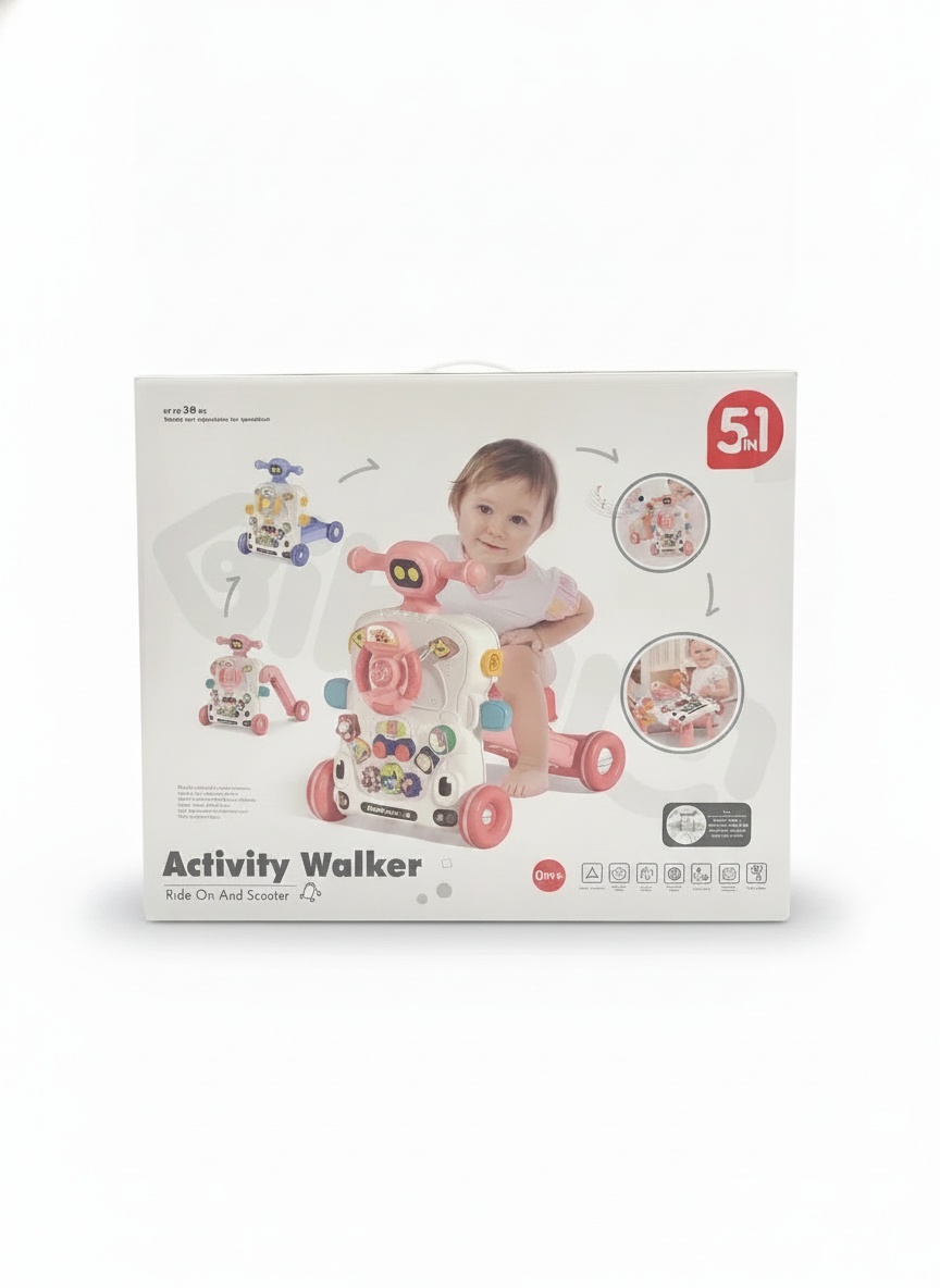 Gibi-inn 5-in-1 Activity Walker Ride On And Scooter