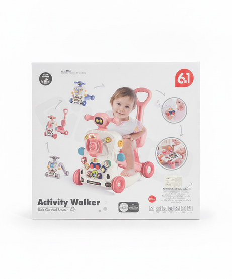 Gibi-inn 6-in-1 Activity Walker Ride On And Scooter
