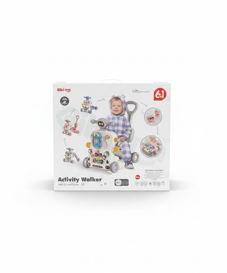 Gibi-inn 6-in-1 Activity Walker Ride On And Scooter