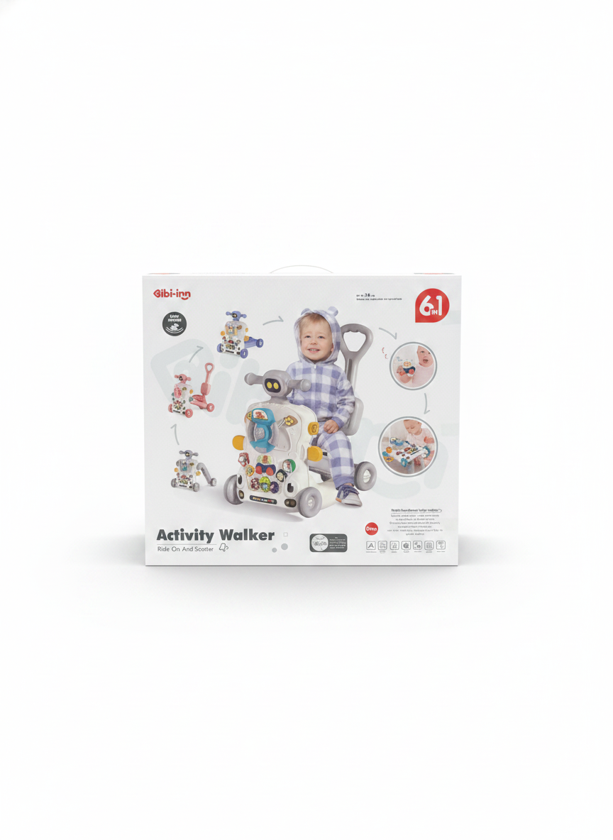 Gibi-inn 6-in-1 Activity Walker Ride On And Scooter